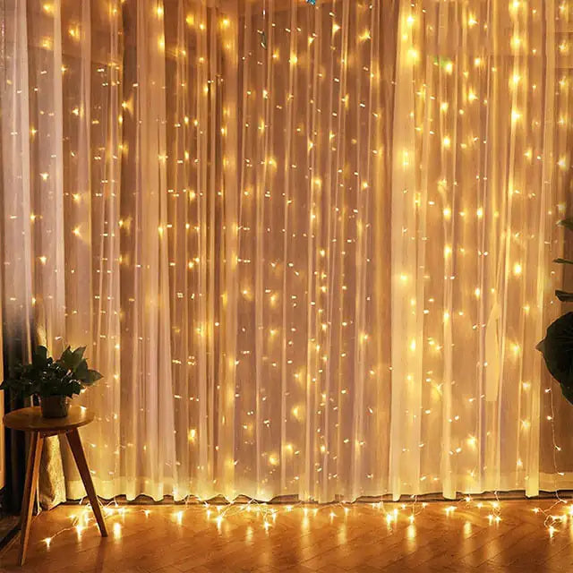 Christmas Curtain Lights - Festive Holiday Lights for Window & Home Decor