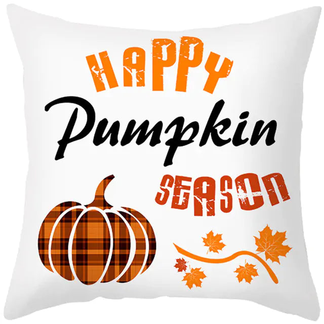 Maple Leaf Pumpkin Fall Pillowcase – Autumn-Themed Home Decor