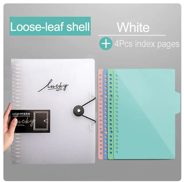 Clear Cover Notebook, white
