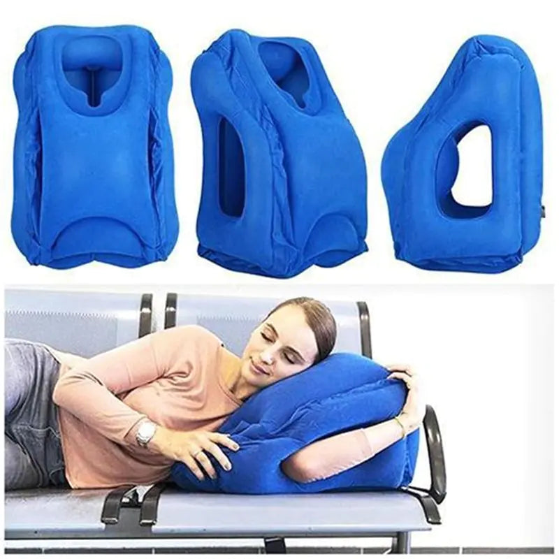 Inflatable Air Cushion Travel Pillow – Neck Support for Travel Comfort