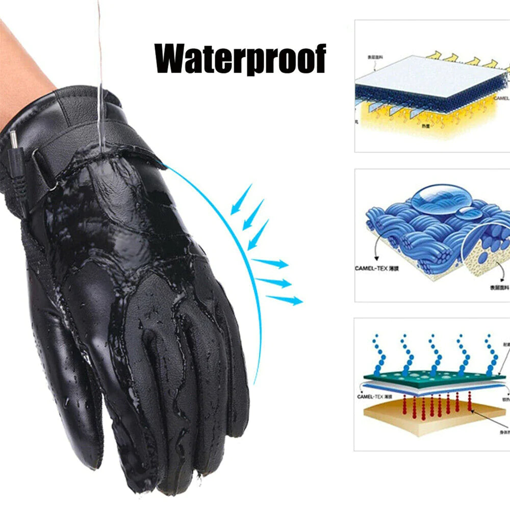 Electric USB Heated Gloves – Winter Warming Thermal Ski Snow Hand Warm Windproof