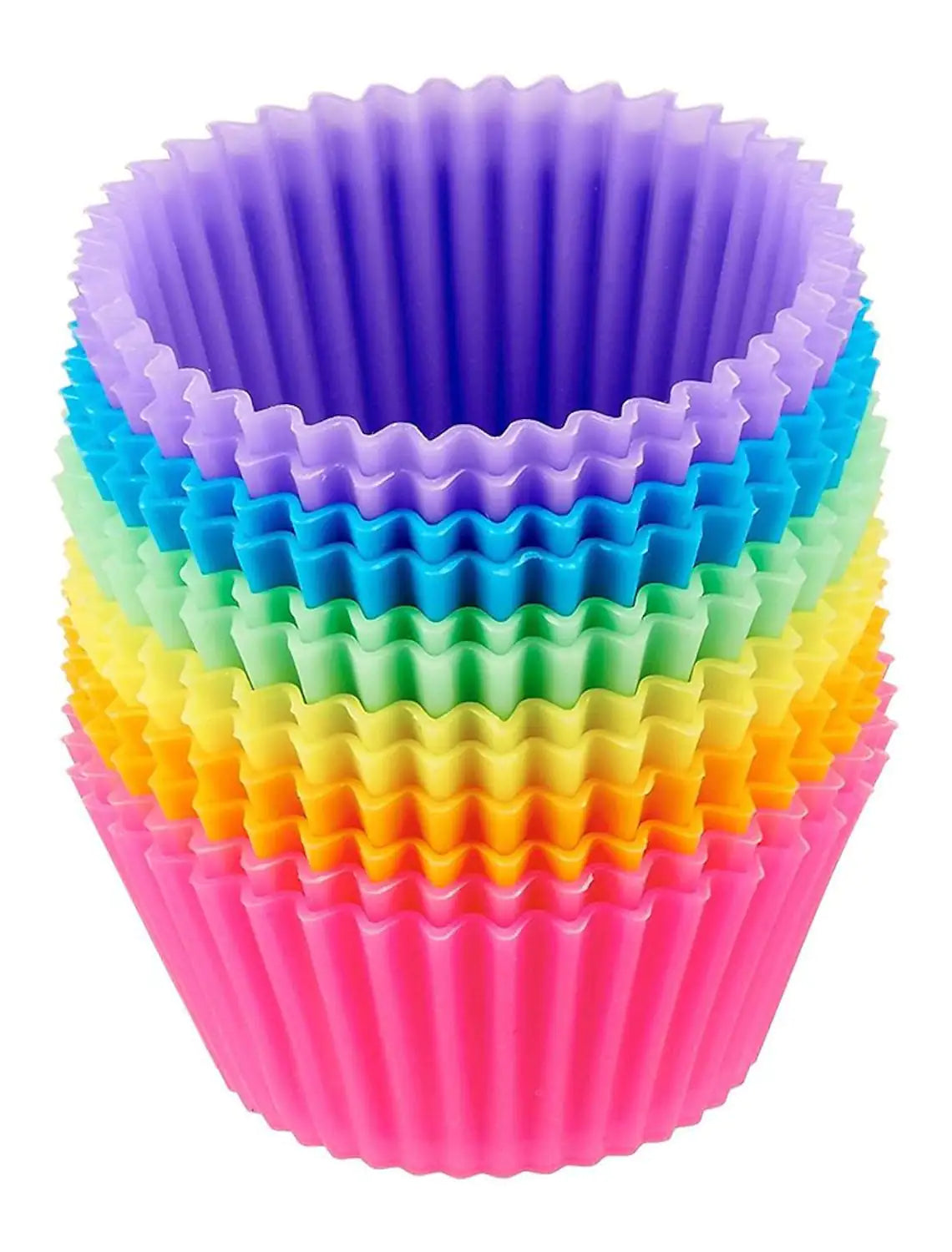 Reusable Silicone Baking Cups Nonstick Muffin Molds – Set of 12
