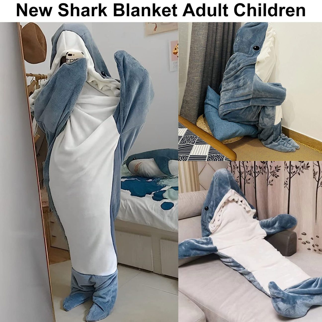 Shark Wearable Blanket – Cozy, Playful Loungewear for Ultimate Comfort