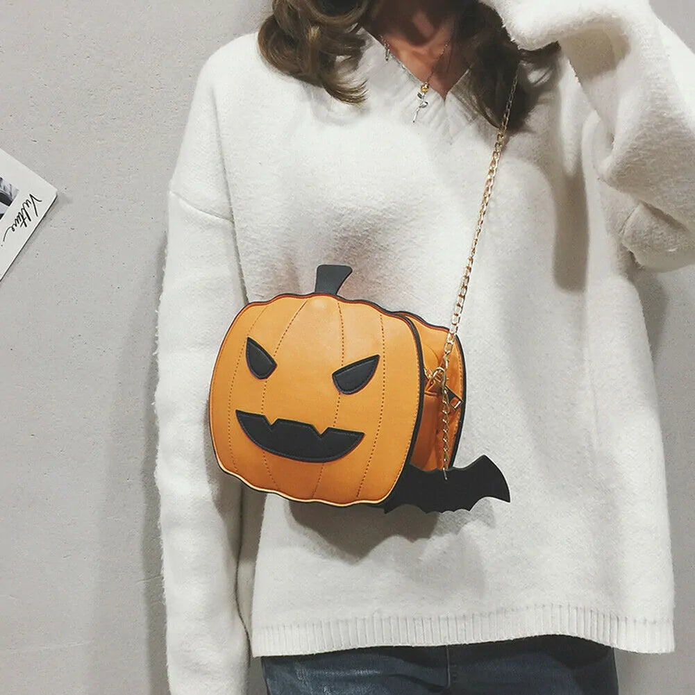Pumpkin Jack O' Lantern Halloween Shoulder Bag – Stylish & Practical