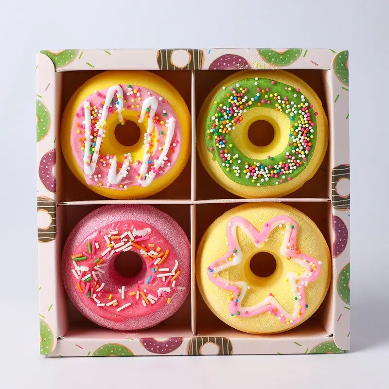 Shower Ball Bubble Bomb Bath Salt Donuts – Luxurious Aromatherapy & Skin Nourishing Bath Bombs