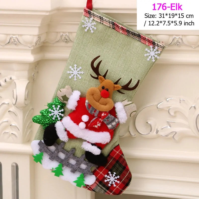 Santa Snowman Pendant Christmas Stockings Ornaments