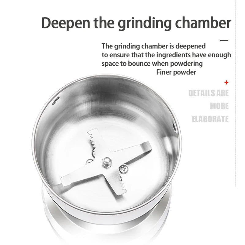 Mini Electric Coffee & Spice Grinder – Kitchen Essential for Grinding Beans, Nuts & Spices