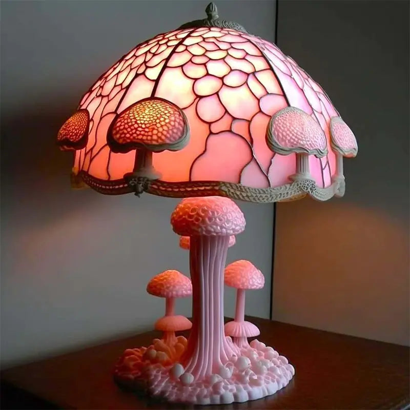 Creative Stained Plant Series Table Lamp – Colorful Resin Night Light