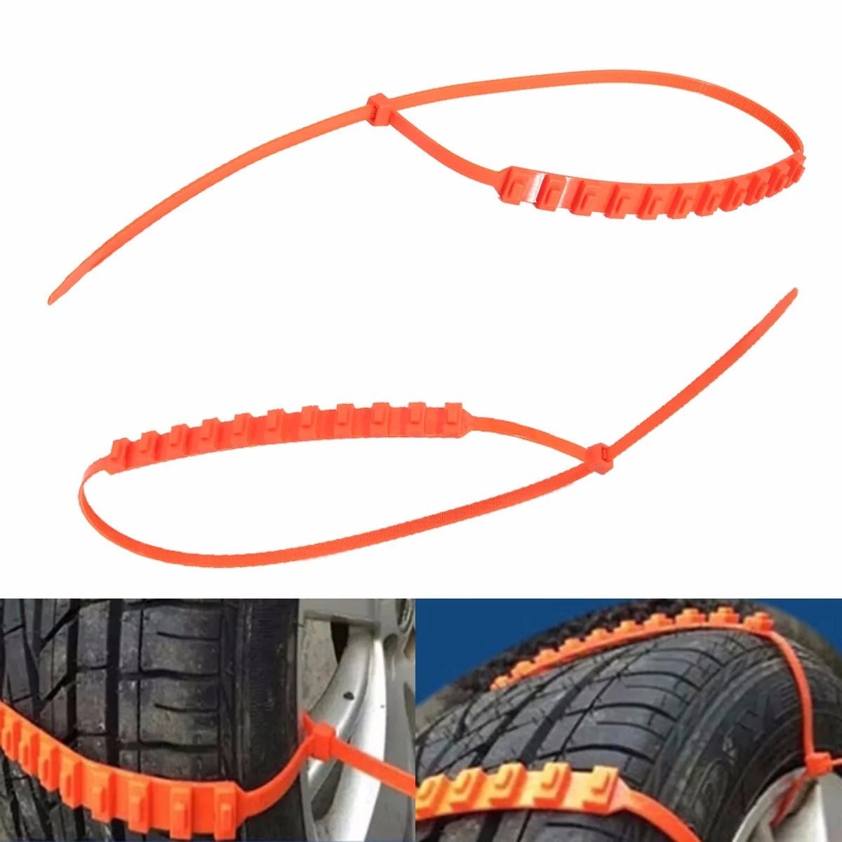 Anti-Skid Snow Tire Chain - Single Pack for Winter Driving Safety