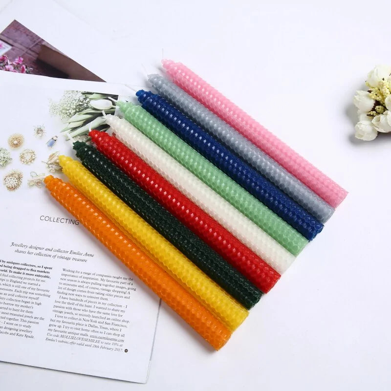 2pcs Nordic Beeswax Candles – Natural Handmade Home Decor