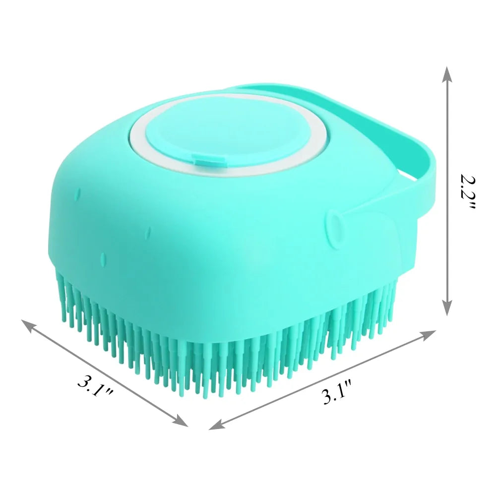 Silicone Pet Shampoo Brush size chart