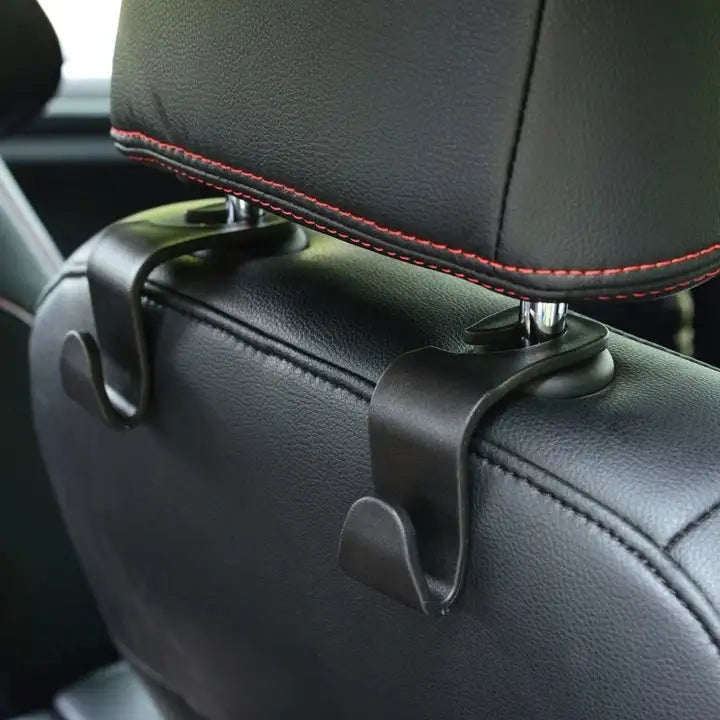Car Seat Headrest Hooks on a car seat