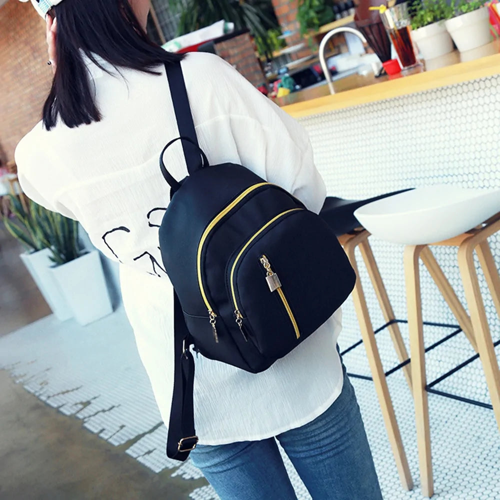 Black School Travel Mini Backpack