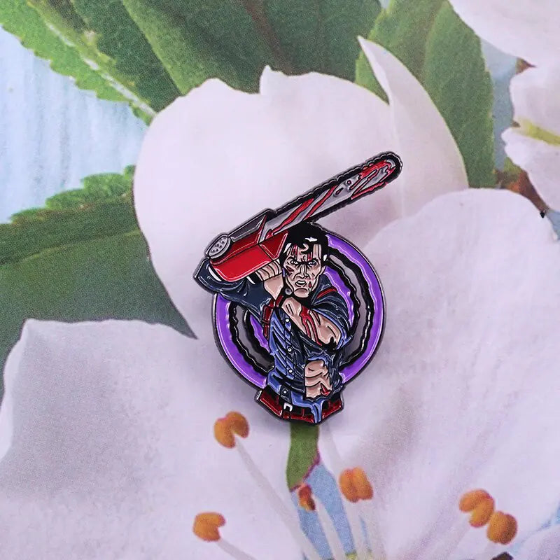 Horror Movie Theme Badges - Spooky Fashion Pins for Horror Fans