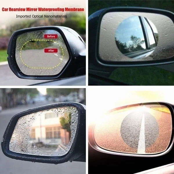 Rainproof Mirror Visor details in the rain