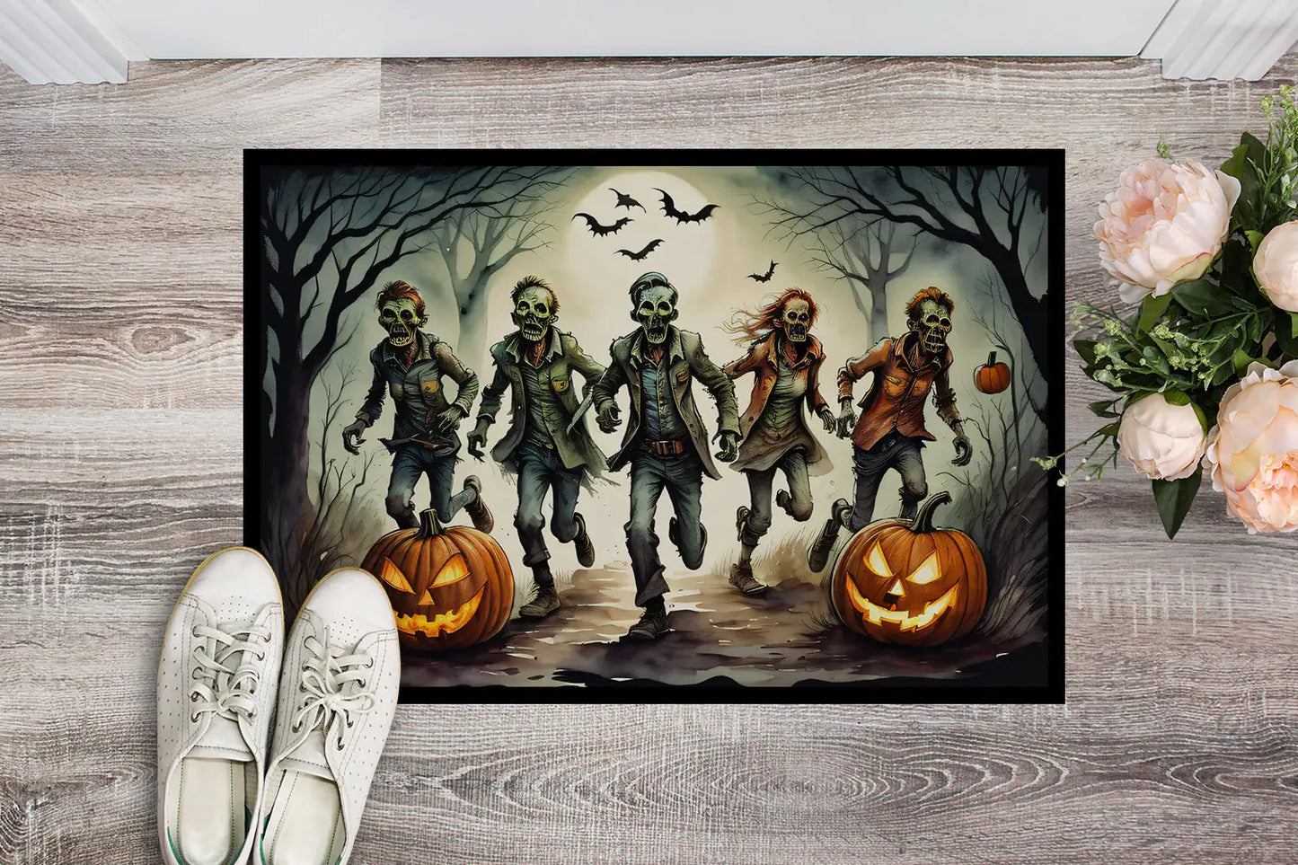 Zombies Spooky Halloween Doormat - Celebrate Halloween in Style