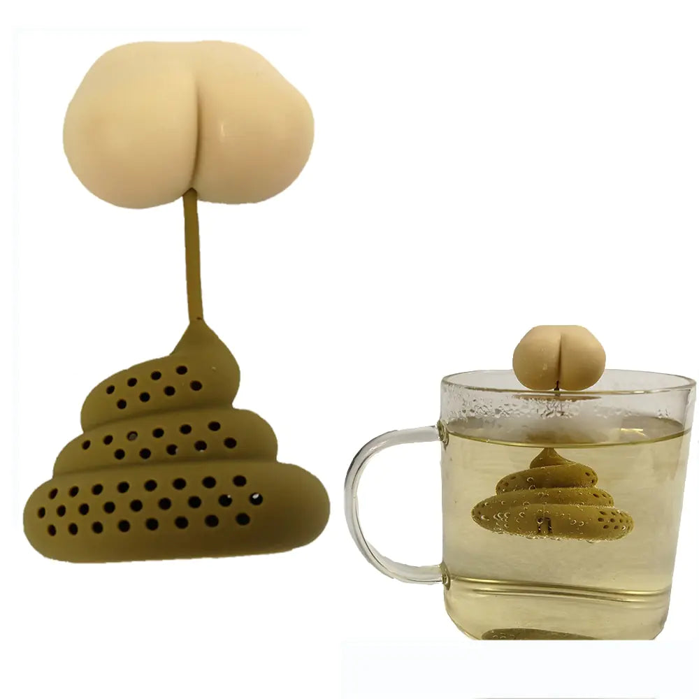 Funny Poop Design Silicone Tea Infuser – Reusable & Eco-Friendly Tea Brewing