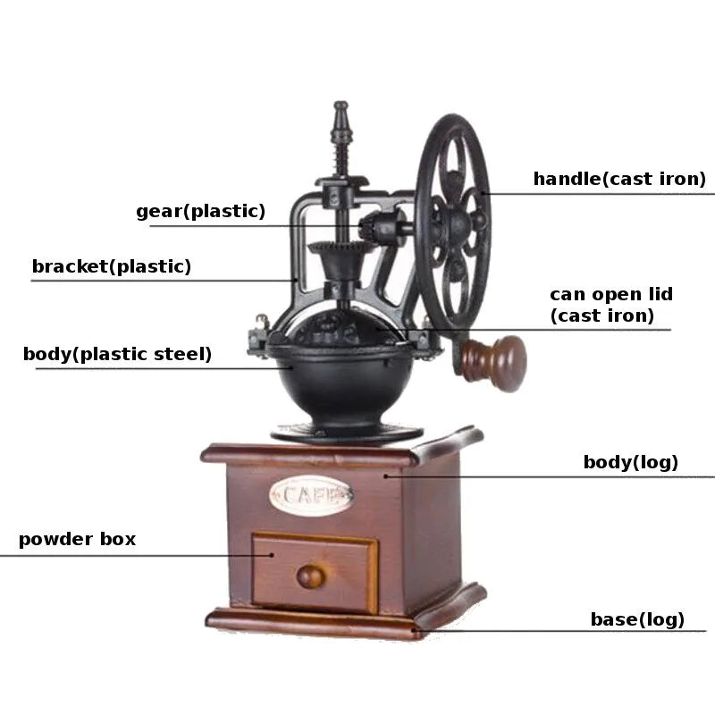 Wooden Manual Coffee Grinder - Enjoy Freshly Ground Coffee Anytime