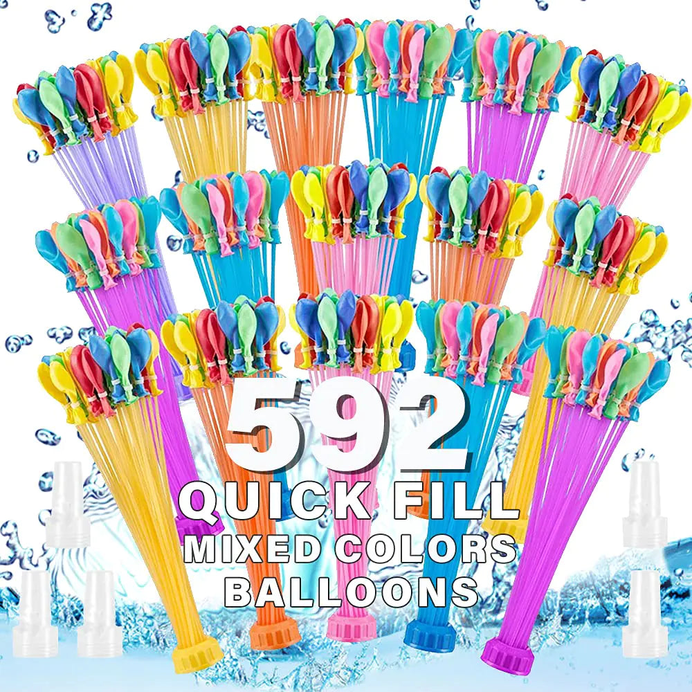592 PCS Quick Fill Water Balloons Set – Ultimate Summer Fun