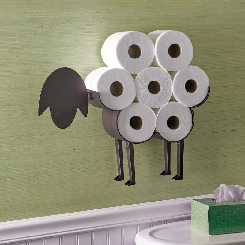 Portarrollos de papel higiénico decorativo con forma de oveja