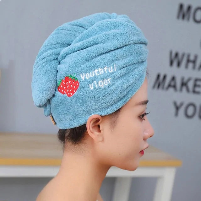 Gorro de ducha de microfibra para mujer