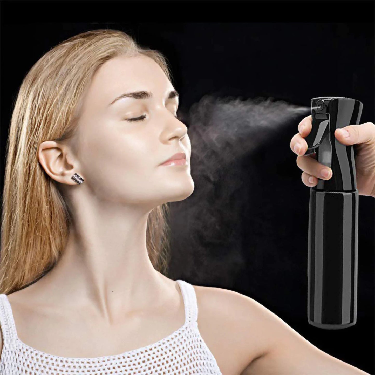Continuous Mist Hair Spray Bottle Barber Water Sprayer Salon Plant Mister Tools for Styling and Misting