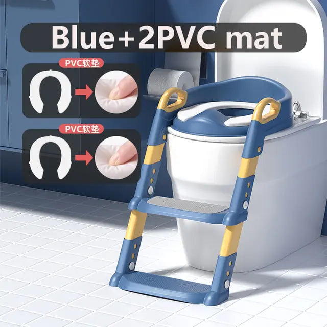 Kids Potty Training Seat, blue & 2 PVC mat