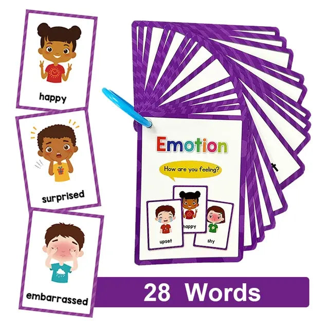 Montessori Kids English Words Learning Flashcards for Early Education