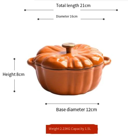 Pumpkin Cast Iron Pot – Durable, Stylish, and Versatile Cooking Essential