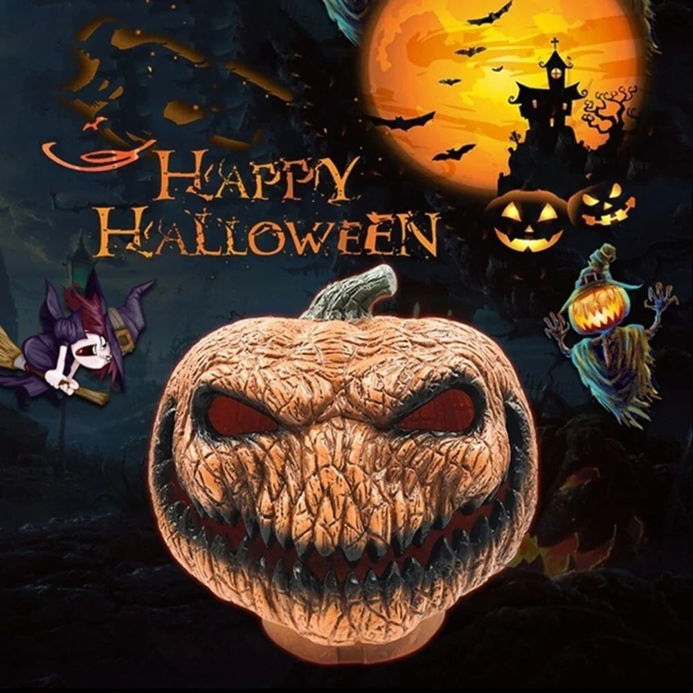 Evil Pumpkin Halloween Party Lamp with Haunting Glow