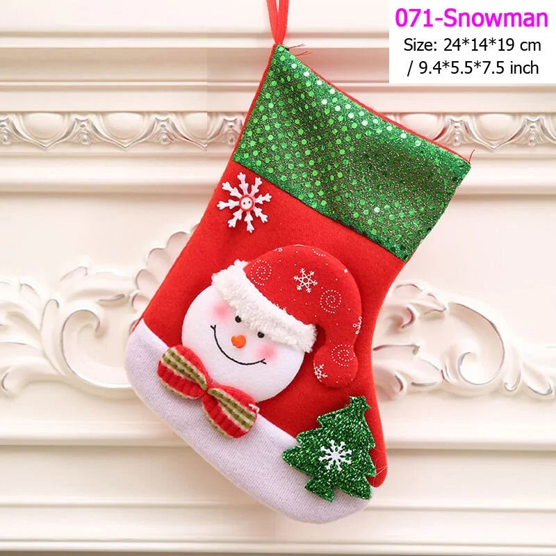 Santa Snowman Pendant Christmas Stockings Ornaments
