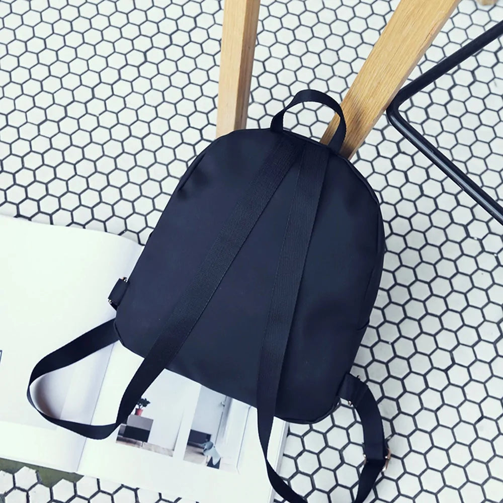 Black School Travel Mini Backpack