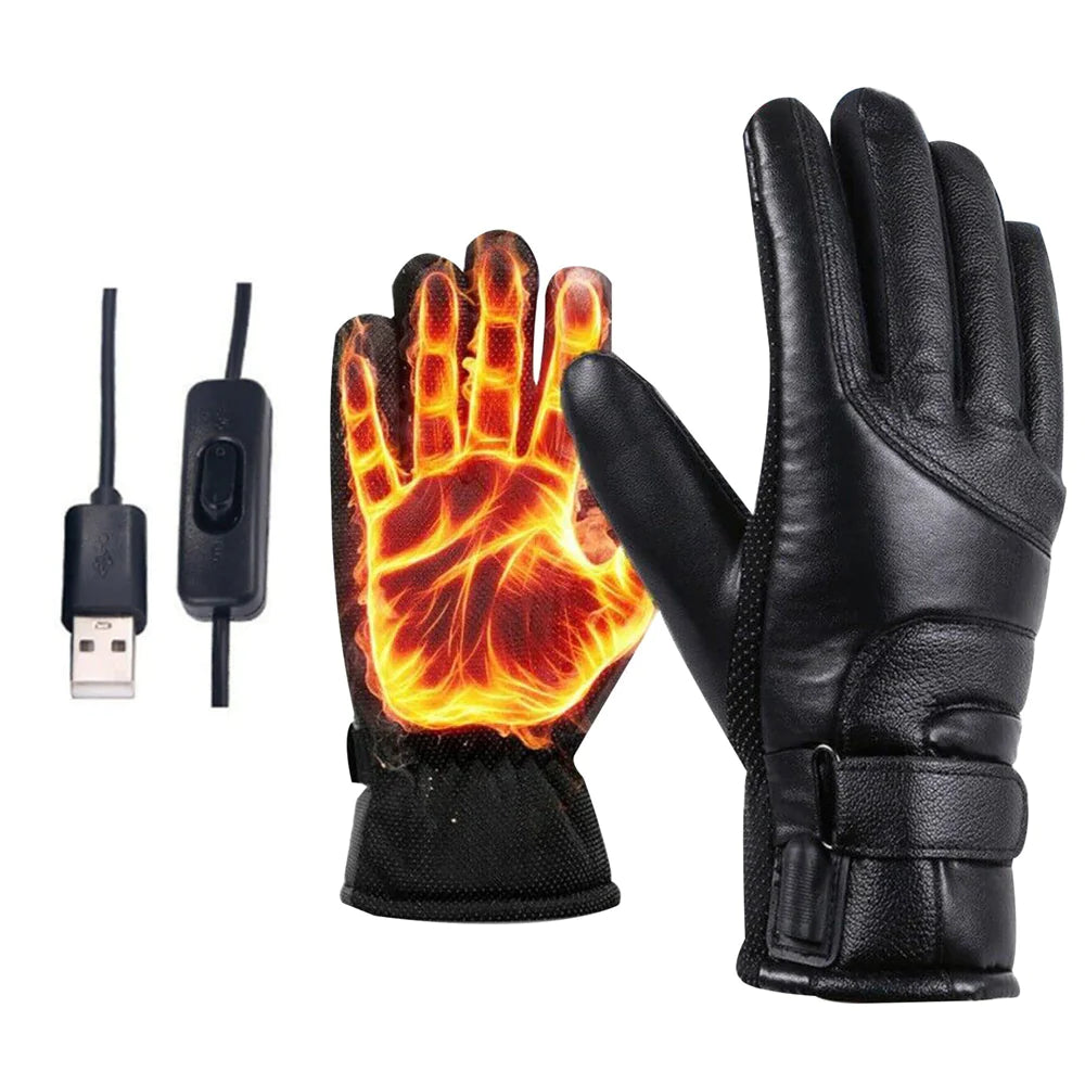 Electric USB Heated Gloves – Winter Warming Thermal Ski Snow Hand Warm Windproof