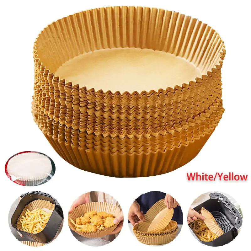 Air Fryer Paper Trays | Non-Stick, Oil-Proof Cooking Liners