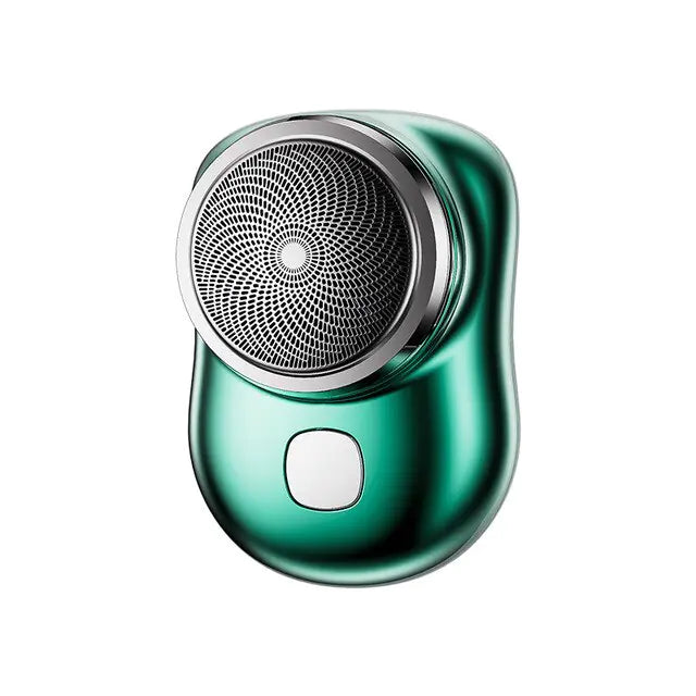 Portable Men's Electric Shaver, round green