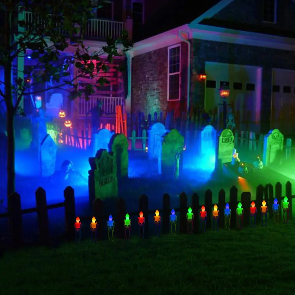 LED Halloween Light String – Spooky Skeletons, Pumpkins, Bats & More