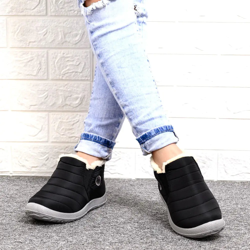 Snow Waterproof Boots - Premium Oxford Cloth Winter Footwear with Wool Lining