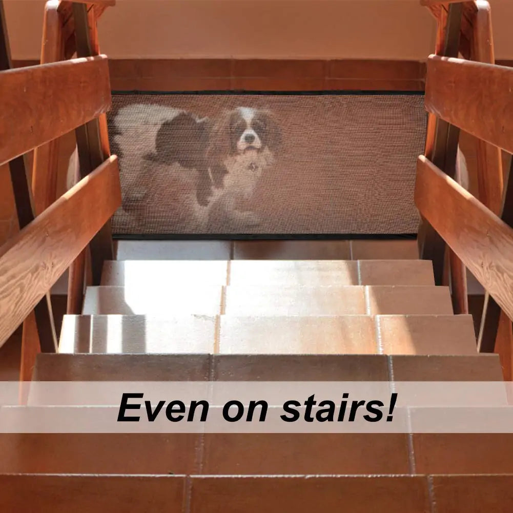 Indoor and Outdoor Dog Gate Mesh Fence – Child & Pet Safety Gate