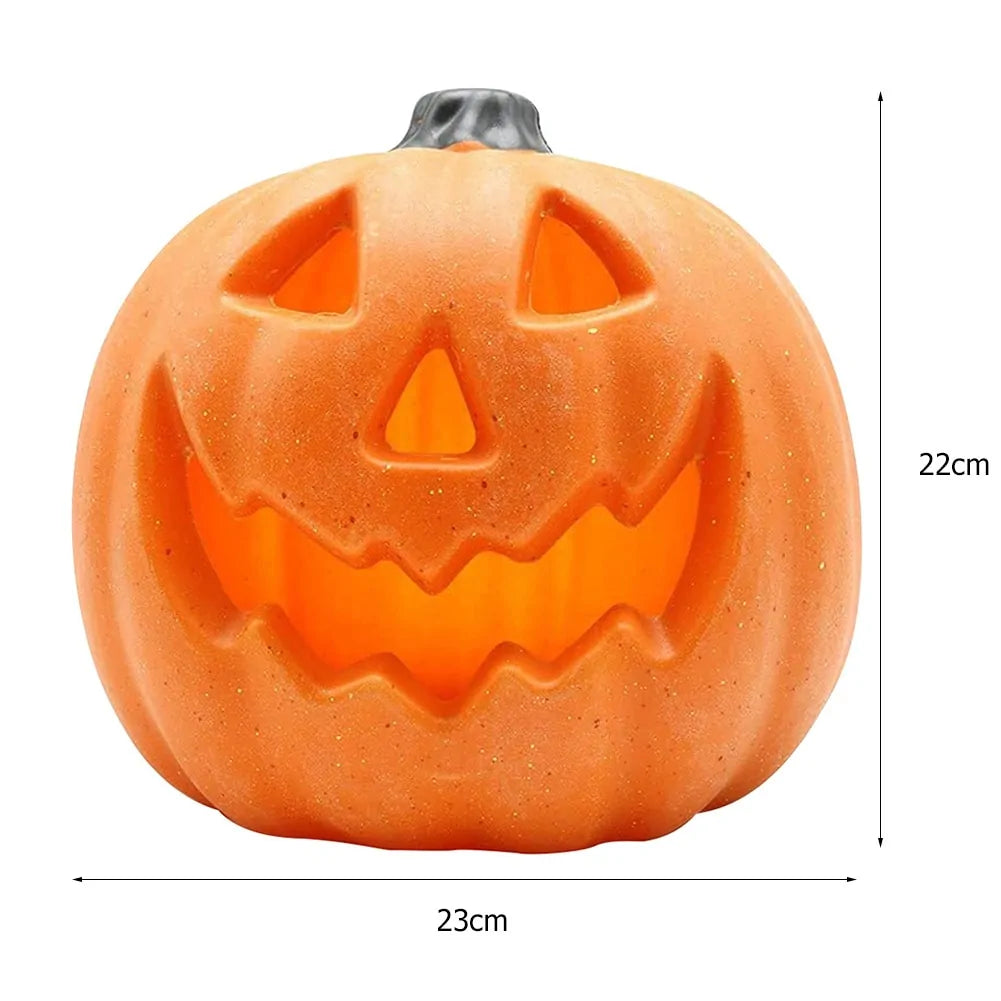 LED Pumpkin Lantern Night Light – Halloween Decor with Warm Glow