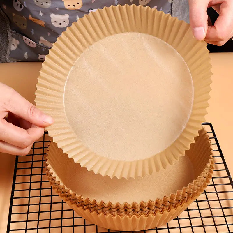 Air Fryer Paper Trays | Non-Stick, Oil-Proof Cooking Liners