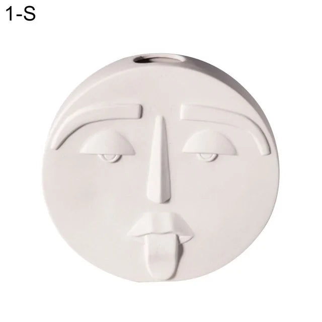 Human Face Expression Ceramic Plant Pots - Nordic Boho Minimalist Decor