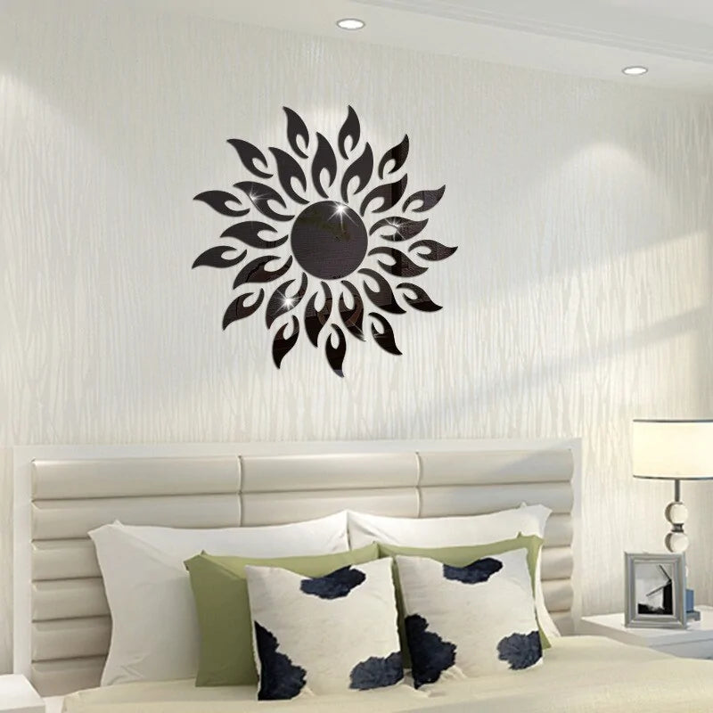 Sun Shaped Mirror Wall Stickers - Transform Your Space with Style