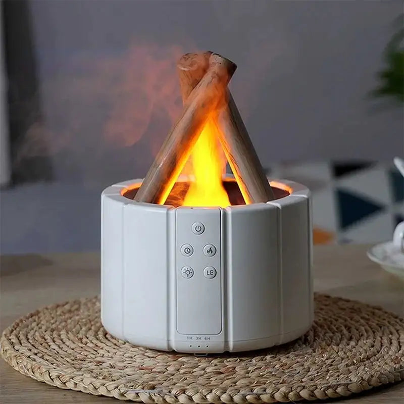 Bonfire Humidifier – Stylish Air Moisturizer with Flickering Fire-Like Light
