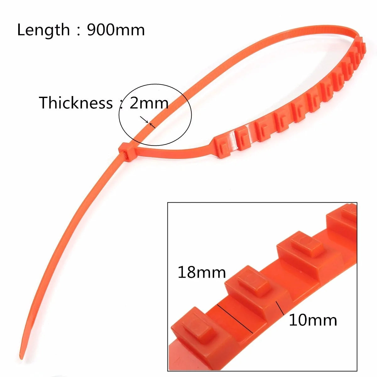 Anti-Skid Snow Tire Chain - Single Pack for Winter Driving Safety