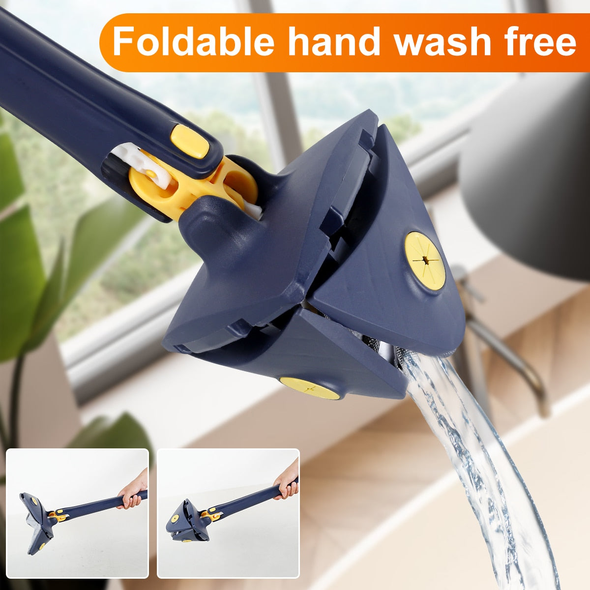 Self-Squeeze Triangular Mop – Effortless Cleaning for Tight Spaces