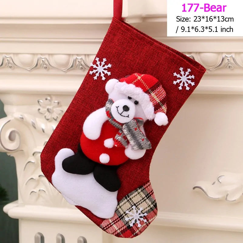 Santa Snowman Pendant Christmas Stockings Ornaments
