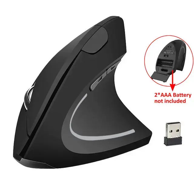 Ergonomic Wireless Mouse, battery not included