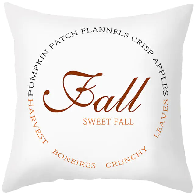 Maple Leaf Pumpkin Fall Pillowcase – Autumn-Themed Home Decor