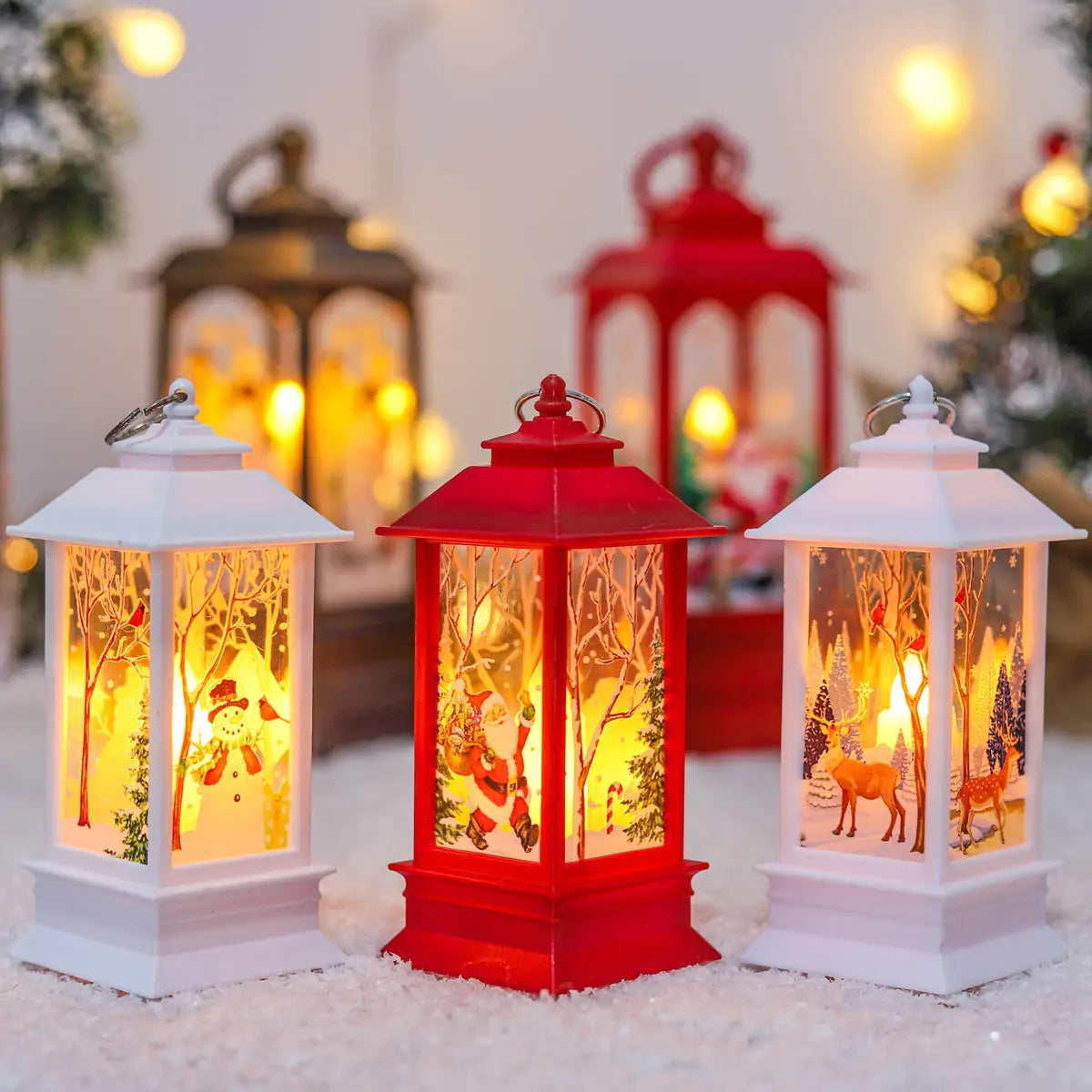 Christmas Lantern Light - Warm LED Glow for Holiday Decor