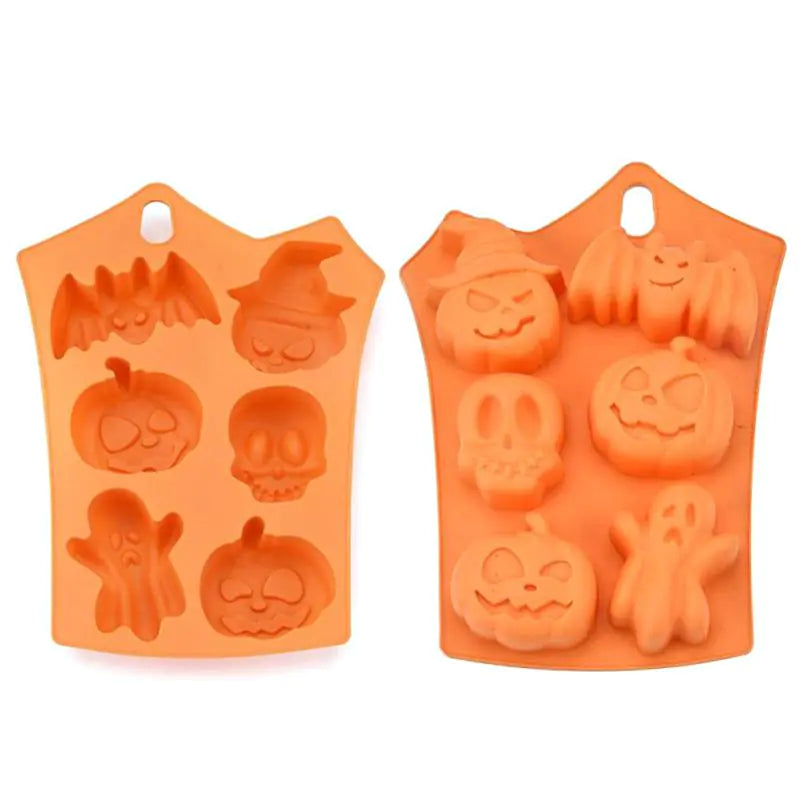 Halloween Pumpkin Ghost Bat Skeleton Cake Mold for Perfect Seasonal Treats